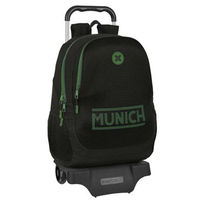 Schoolrugzak met Wielen Munich Caviar Zwart 32 x 44 x 16 cm