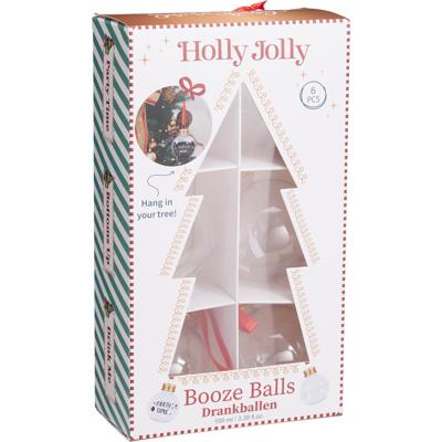 Kerstdrankballen vulbaar 100ml 6 stuks