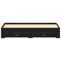 Bedframe met lades Zwart eiken 180 x 200 cm Bewerkt hout - thumbnail