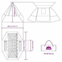 Tent Blauw 482 x 360 x 227 cm - thumbnail