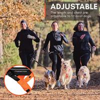 Non-stop dogwear® Trektuig Freemotion Harness 5.0, black/orange, Maat: 5 - thumbnail