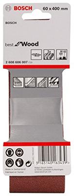 Bosch Accessories 2608606007 Schuurbandset Korrelgrootte (num) 60, 80, 100 (l x b) 400 mm x 60 mm 1 set(s) Bosch Accessories 2608606007 Schuurbandset Korrelgrootte (num) 60, 80, 100 (l x b) 400 mm x 60 mm 1 set(s)
