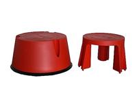 Kruk GIERRE Rood Plastic - thumbnail