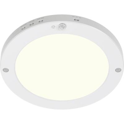 LED Plafondlamp met Bewegingssensor + Dag en Nacht Sensor - Brinton Noctis - 20W 1800lm - Natuurlijk Wit 4000K - Opbouw/Inbouw - Wit Rond