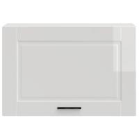 Keukenwandkast Porto bewerkt hout hoogglans wit - thumbnail