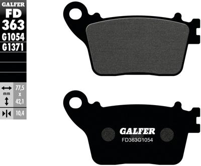 GALFER remblokken "fd363" brake pad fd363 g1054 organic standard