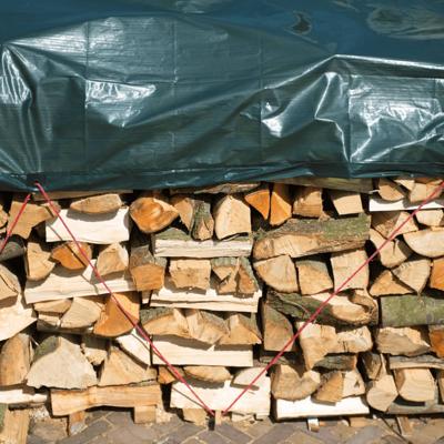 Beschermend dekzeil voor houtstapels of andere toepassingen - NATUURLIJK - 2 x 8 m - 90 g/m² - Groen