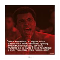 Kunstdruk Muhammad Ali - iQuote Sick 40x40cm - thumbnail