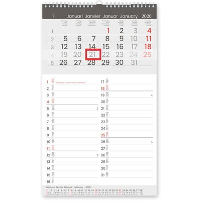 Maandkalender Memo-Manager, viertalig, 2026