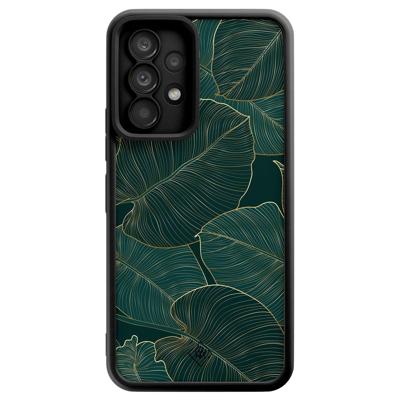 Samsung Galaxy A52(s) zwarte case - Monstera leaves Samsung Galaxy A52(s) zwarte case - Monstera leaves