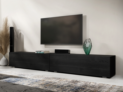 Tv-meubel KINGSTON 2 klapdeuren 210 cm zwarte eik Tv-meubel KINGSTON 2 klapdeuren 210 cm zwarte eik