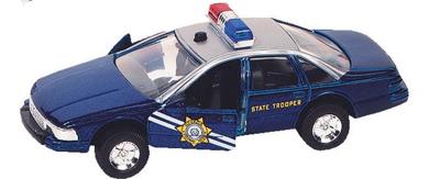 Goki hulpdienst auto: politiewagen 13 cm blauw