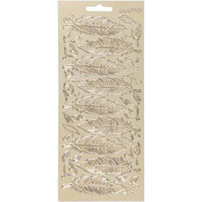 Creativ Company Stickers, veren, vel 10x23 cm, goud, 1 vel