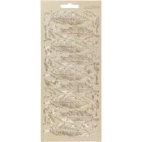 Creativ Company Stickers, veren, vel 10x23 cm, goud, 1 vel - thumbnail