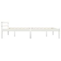Bedframe massief grenenhout wit 140x200 cm - thumbnail