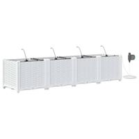 Tuin Bloempot 4 pcs Wit Staal - thumbnail