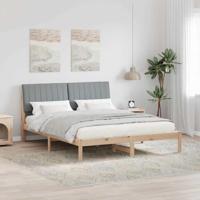 Bedframe met hoofdeinde Bruin 160 x 200 cm Massief grenenhout - thumbnail