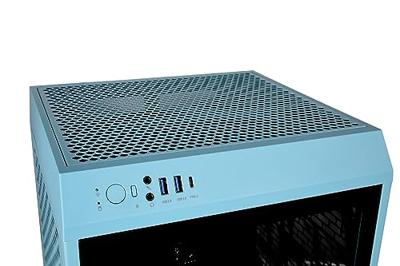 Thermaltake The Tower 200 Mini-tower PC-behuizing Turquoise 2 voorgeïnstalleerde ventilators, Zijvenster, Stoffilter