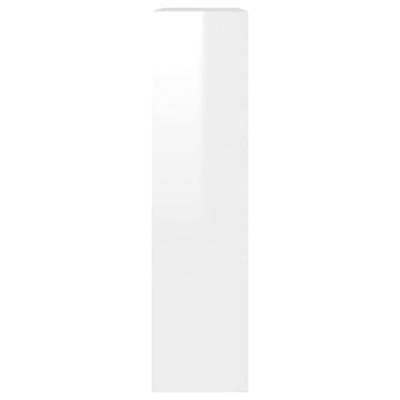 Schoenenkast met spiegel 2-laags 63x17x67 cm hoogglans wit