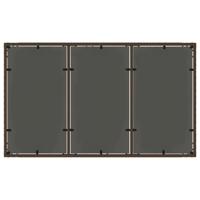 Tuintafel met glazen blad 150x90x75 cm poly rattan bruin - thumbnail