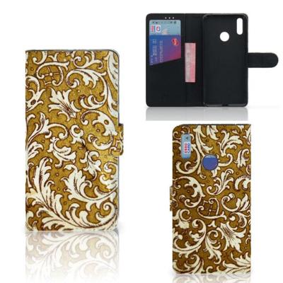Wallet Case Huawei Y7 (2019) Barok Goud | Portemonnee hoesje