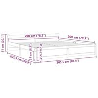 Bedframe zonder matras massief hout 200x200 cm - thumbnail