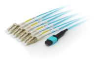 Equip MTP/LC 50/125Î¼m 3.0m 3m MTP 4x LC Cyaan Glasvezel kabel - thumbnail