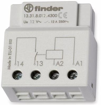 Finder 13.31.8.012.4300 Schakelrelais Inbouw 1x NO 12 V/AC 12 A 1 stuk(s)