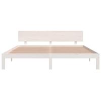 Bedframe massief hout wit 180x200 cm - thumbnail