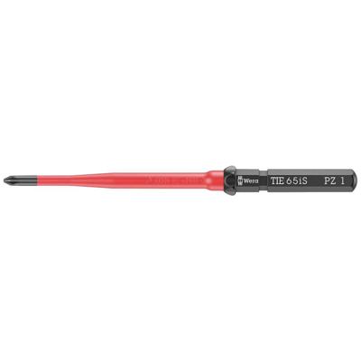Wera Kraftform Kompakt VDE 65 iS PZ 1 x 157 mm TIE Elektronica Pozidriv Verwisselbare kling PZ 1 Wera Kraftform Kompakt VDE 65 iS PZ 1 x 157 mm TIE Elektronica Pozidriv Verwisselbare kling PZ 1
