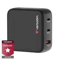 Verbatim 30239 USB-oplader 100 W QC 3.0, USB PD 3.0 Zwart Binnen GaN - thumbnail
