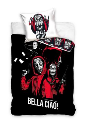 La Casa De Papel Dekbedovertrek Money Heist 140 x 200 cm zwart