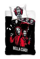 La Casa De Papel Dekbedovertrek Money Heist 140 x 200 cm zwart - thumbnail