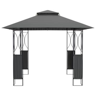 Prieel met dak 300x300x270 cm staal antracietkleurig Prieel met dak 300x300x270 cm staal antracietkleurig