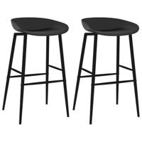 Barstoelen 2 st zwart - thumbnail