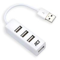 ACT USB Hub, 4-poorts USB 2.0, Plug & Play, voor Desktop PC/Notebook, Wit - AC6200 - thumbnail