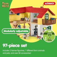 Schleich farm world boerderij met stal en dieren - thumbnail
