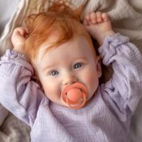 Difrax LOVI Prime Pacifier 18+ Months - Granola/Orange - thumbnail