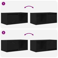 TV-meubel 60x31x25,5 cm spaanplaat zwart eikenkleurig - thumbnail