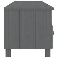 Tv-meubel 158x40x40 cm massief grenenhout donkergrijs - thumbnail