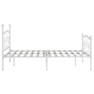 Bedframe met lattenbodem metaal wit 120x200 cm