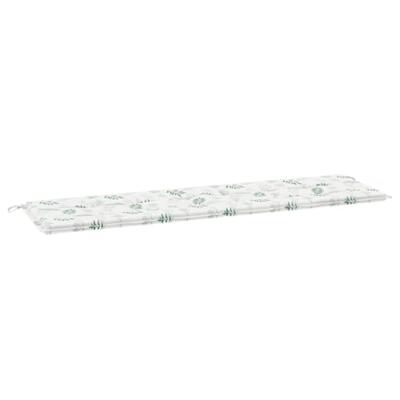 Tuinbank Kussen Floral Wit en groen 180 x 50 x 4 cm Oxford stof
