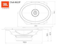 JBL Club 8622F 2-weg coaxiale inbouwluidspreker 180 W Inhoud: 2 stuk(s) - thumbnail