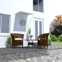 Luifel uittrekbaar 100x150 cm crme - thumbnail