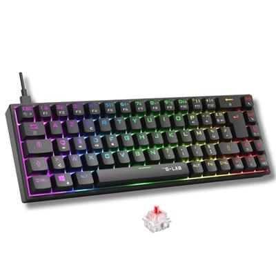 Toetsenbord The G-Lab KEYZ TITAN Zwart Azerty Frans