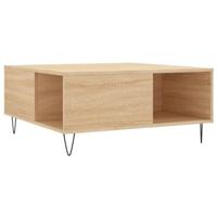 Salontafel 80x80x36,5 cm bewerkt hout sonoma eikenkleurig - thumbnail