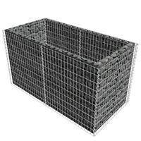 Gabion plantenbak verhoogd 180x90x100 cm staal zilverkleurig - thumbnail
