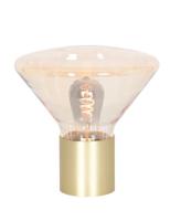 Steinhauer TafellampAmbiance goud met amber glas - 3401ME - thumbnail