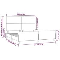 Bedframe zonder matras 160x200 cm fluweel donkerblauw - thumbnail