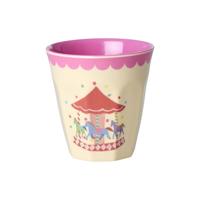 6-delige set melamine kinderbekers FUN FAIR PINK 160 ml rice rozen - thumbnail